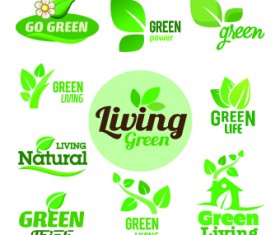 ECO labels and logos vector set 05