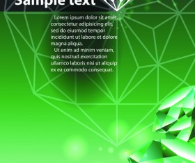Green Diamond Backgrounds vector 01