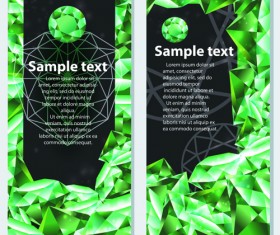Green Diamond Backgrounds vector 02