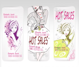 Fashion Girl elements vector set 04