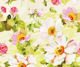 Beautiful Floral Patterns vector ser 02