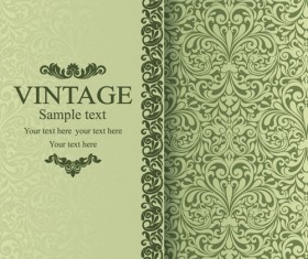 Floral Vintage backgrounds vector 01