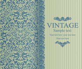 Floral Vintage backgrounds vector 04