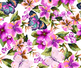 Watercolor Flowers vector 03