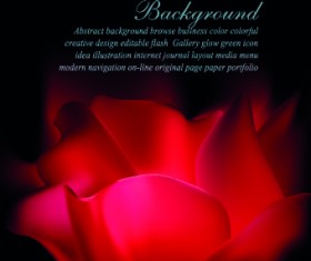 Halation Flowers vector backgrounds 04