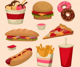Various Food elements vector set 01