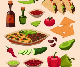 Various Food elements vector set 03