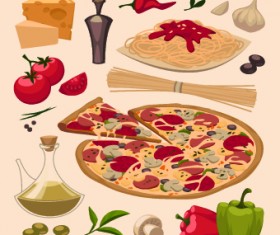 Various Food elements vector set 04