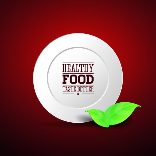 Creative Healthy Food Labels vector 01