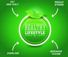 Creative Healthy Food Labels vector 04