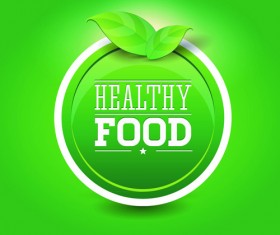 Creative Healthy Food Labels vector 05