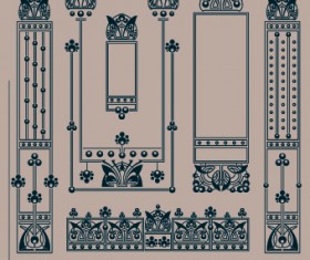 Retro Frame design vector 01