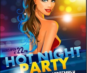 Fashion Party Girls design vector 02