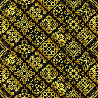 luxurious Golden vintage patterns background 02