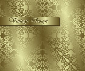 luxurious Golden vintage patterns background 04