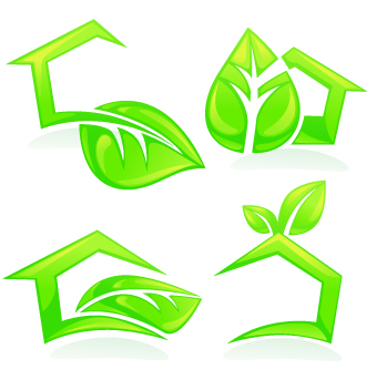 Creative Green Leaf logos vector 01