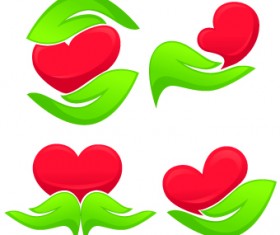 Creative Green Leaf logos vector 02