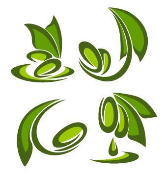 Creative Green Leaf logos vector 04