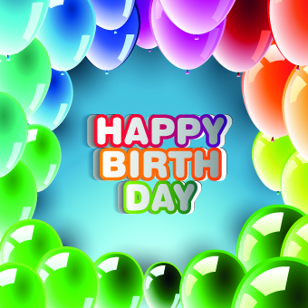 Happy Birthday card vector set 01