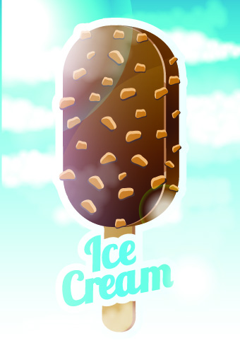 Ice cream design template vector 02