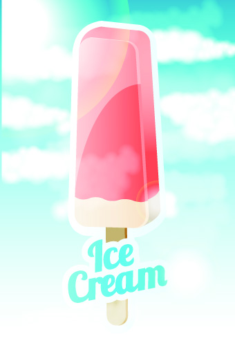 Ice cream design template vector 03