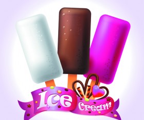 Cute Ice Cream design vector 04