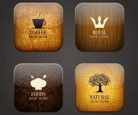 Vintage Food Applicaion Icons vector 03