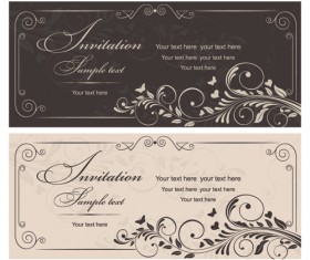 Vector Retro Invitations design elements 02