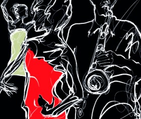 Jazz poster publicize template vector 02