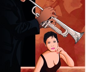 Jazz poster publicize template vector 03