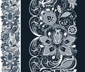 White Lace elements vector 01