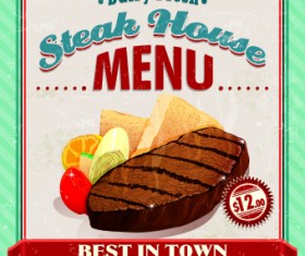 Menu posters design vector 01