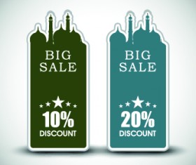 Muslim style discount tag vector 02