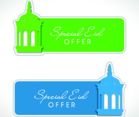 Muslim style discount tag vector 03