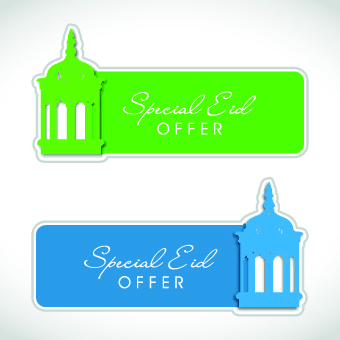 Muslim style discount tag vector 03