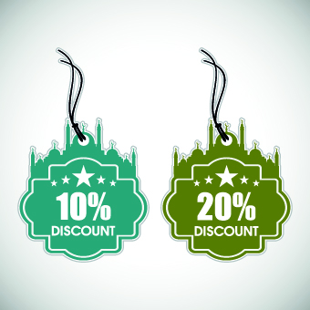 Muslim style discount tag vector 05