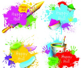 Happy holi Paints backgrounds 02
