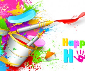 Happy holi Paints backgrounds 03