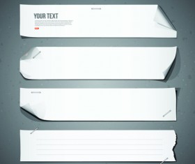 Different Paper Banners vector 01