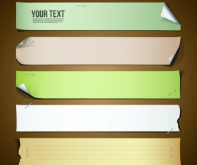 Different Paper Banners vector 03