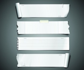 Different Paper Banners vector 04