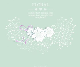 Paper flowers background vector 04
