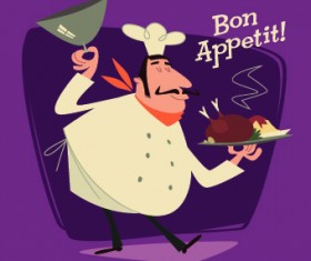 Funny Restaurant poster design vector 03