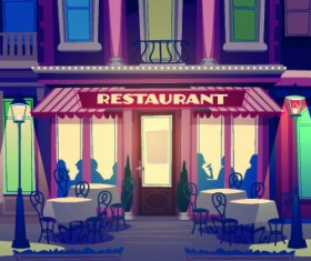 Funny Restaurant poster design vector 04