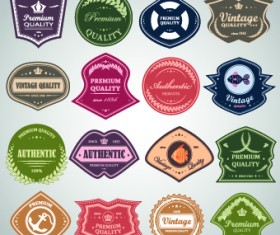 Retro Premium Quality labels design set 01