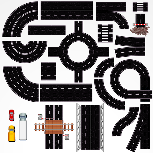 Creative Road design elements vector 01