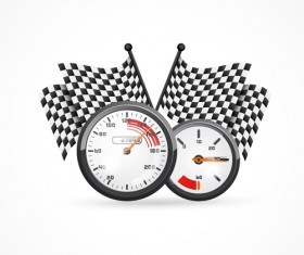 Speedometer design element vector 02