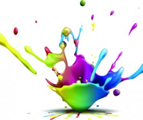 Splash paint Effect vector 02 free download