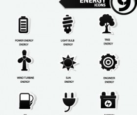 Office Stickers icons vector 02