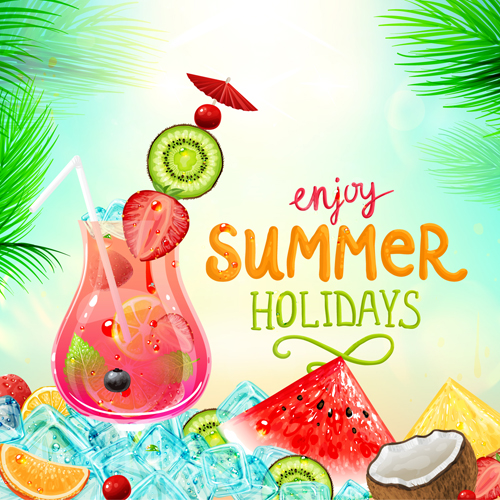Creative Summer Holidays vector Backgrounds 02